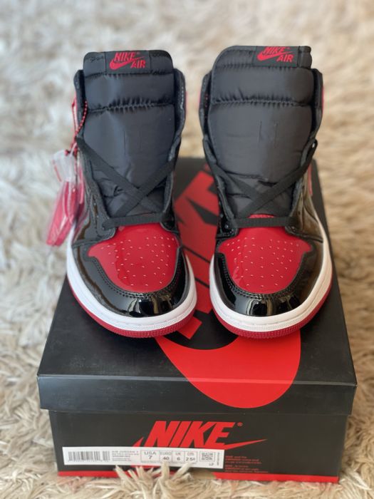 Air Jordan 1 Retro High Patent Bred Full Box Verificare Colet 35,5-45