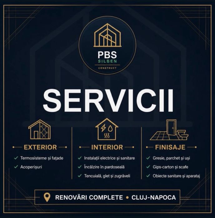 Renovări complete & amenajări interioare/exterioare – Cluj-Napoca