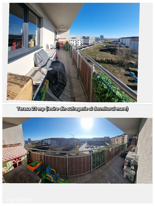 Proprietar vand apartament 3 cam 93mp+ 29mp terasa si balcoane