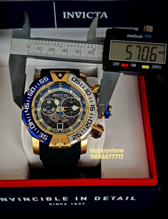 INVICTA Foxhound gold 57 mm, Инвикта нов ръчен часовник