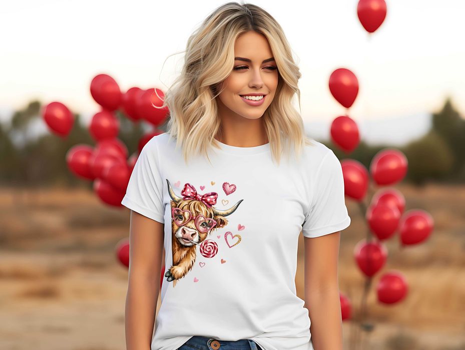 Дамска тениска със сърца