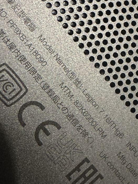 Lenovo Legion 7 i9 defect