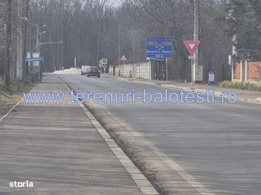 Lot Balotesti,vecin Dn1 Bucuresti Ploiesti , utilitati+asfalt 60 metri