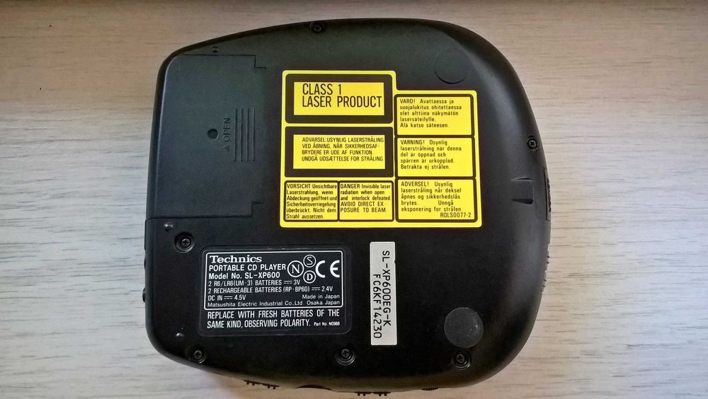 Technics SL-XP600 MASH CD Player discman model rar