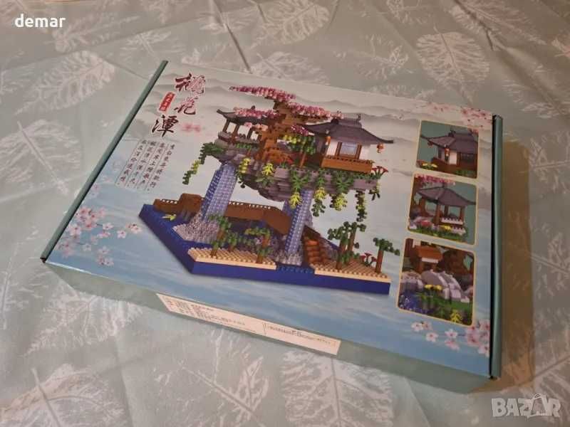 CAXIMSY Строителен комплект Мини японска къща с череша, 3300 части