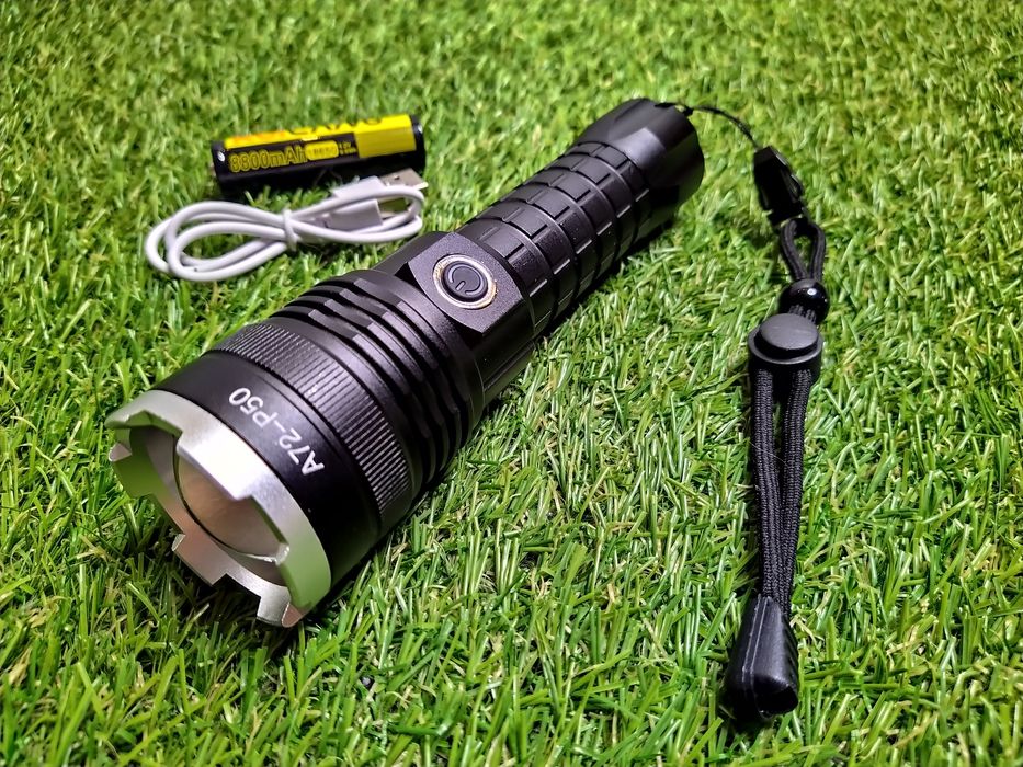 Lanterna Profesionala LED cu zoom telescopic, A72 XHP50.2  USB, 20W
