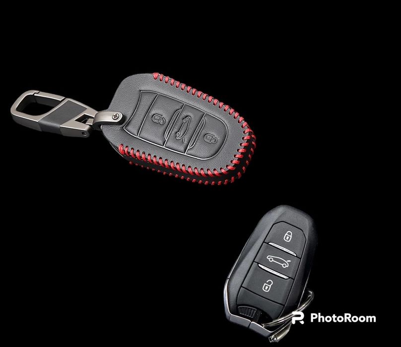 Кожен калъф за ключ Peugeot 3008,508,2008,4008,5008 Citroen C4 C5 Opel