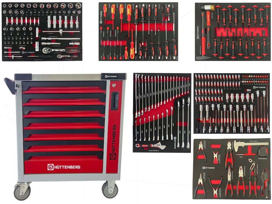Шкаф Количка с инструменти Huttenberg 7-рафта
