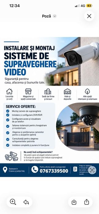 Instalare și Montaj Camere Supraveghere