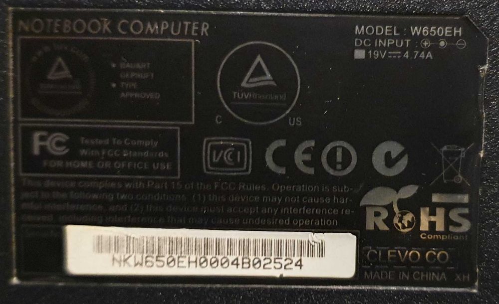 Лаптоп марка Turbo-X W650EH, i7, NVIDIA