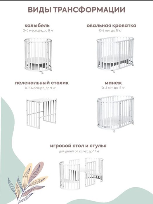 Манеж трансформер 5 в 1 с матрасами