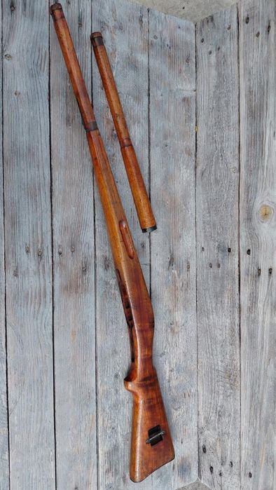 Pat crosa pusca mobilier lemn original