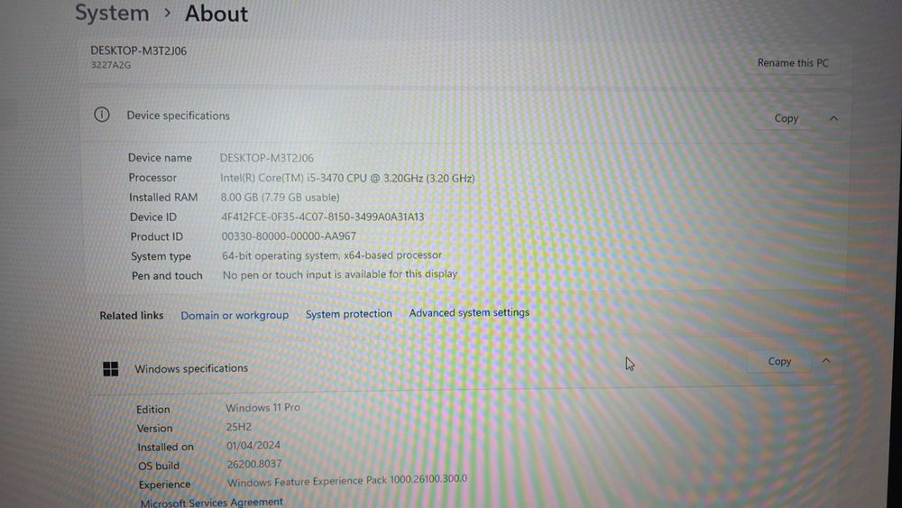 Unitate desktop Lenovo M92p SFF, Core i5-3470 / 8 GB DDR3 / SSD 120 GB