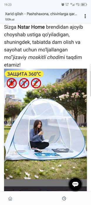 Pashshaxona, chivinlarga qarshi, hasharotlardan himoya