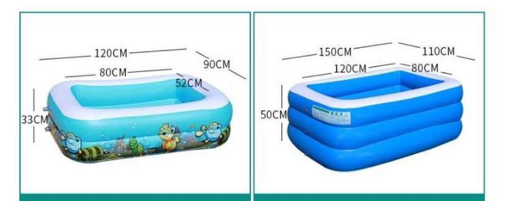 Устойчив надуваем басейн, различни размери