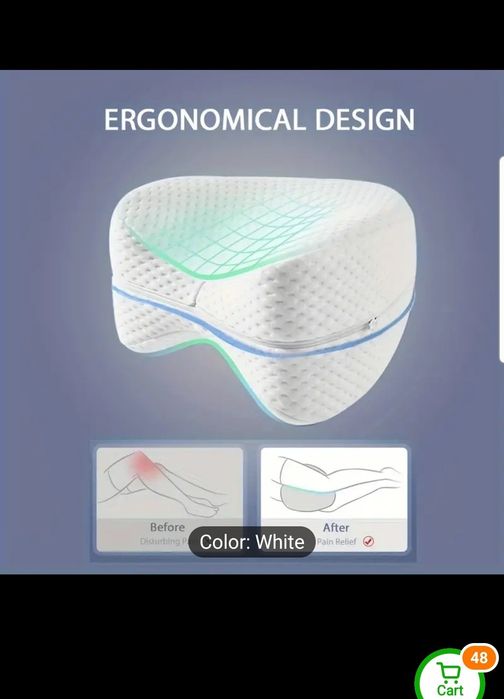 Perna cu spuma de memorie pentru dormit pe lateral