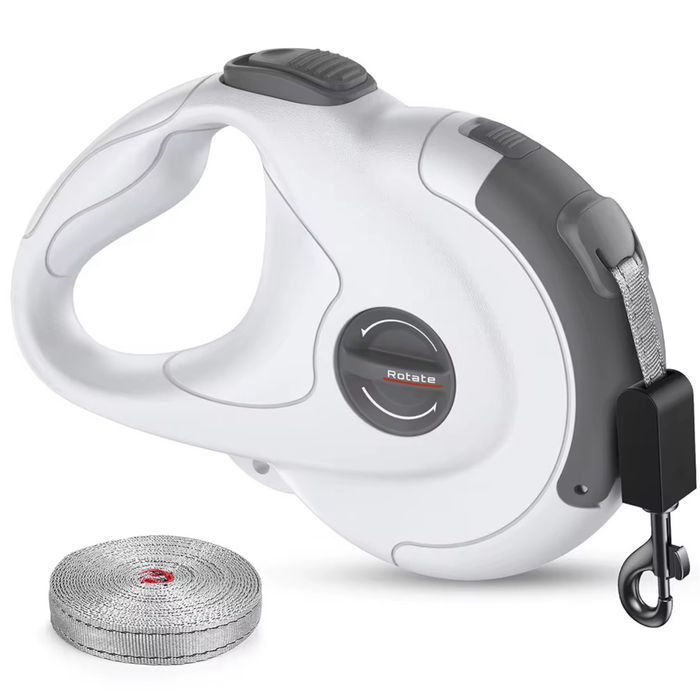 Автоматичен повод за куче 4м - със светлоотразителна и резервна каишка