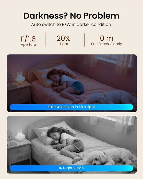 AKINGUAR Wifi камера за сигурност, 4K 8MP камера за домашни любимци