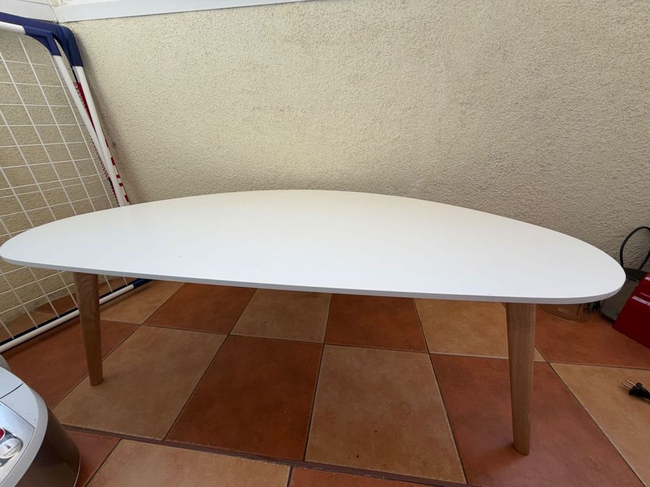 LEJRE Măsuță cafea LEJRE 60x120 alb/stejar natur Predare ÎN BUCURESTI