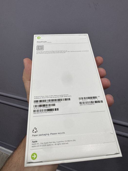 IPHONE 18 PRO MAX 512GB burgundi/бордовый