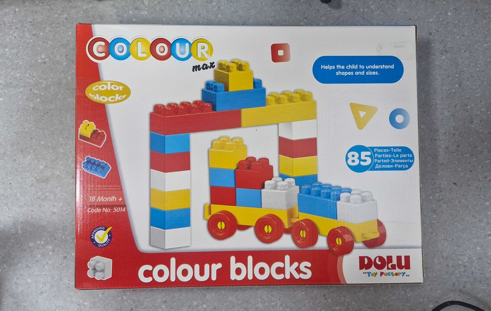 Cuburi de construit colorate Magic Colours