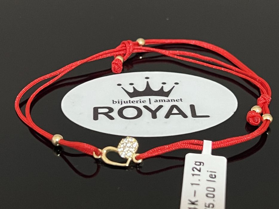 Bijuteria Royal CB : Bratara cu snur bile aur 14k 1,12 grame