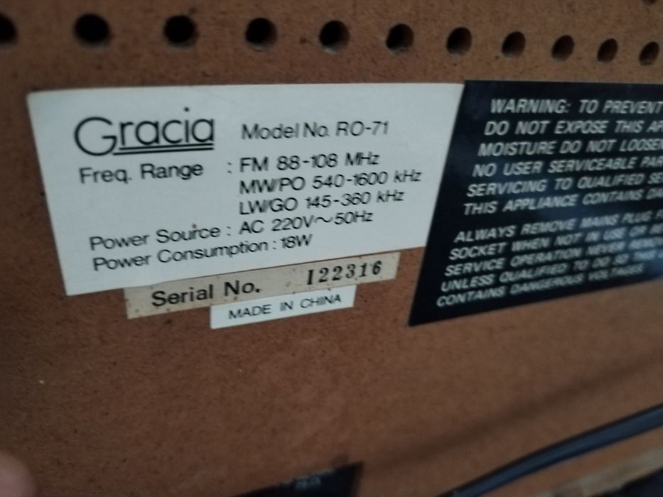 Combina audio Gracia cu pick-up