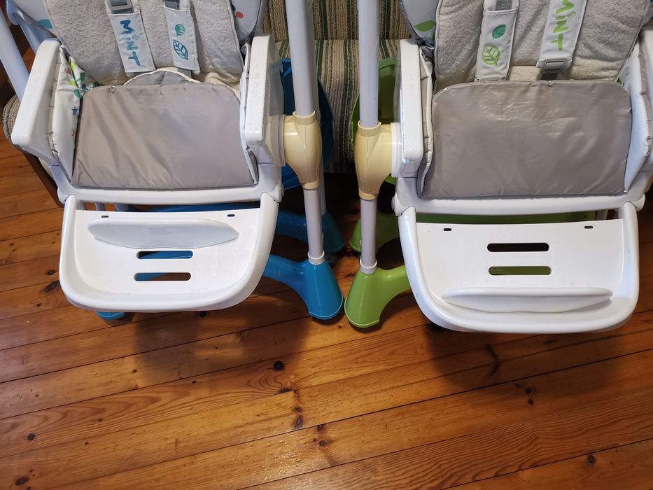 Детски столчета за хранене, с тапицерия и 5 точков колан