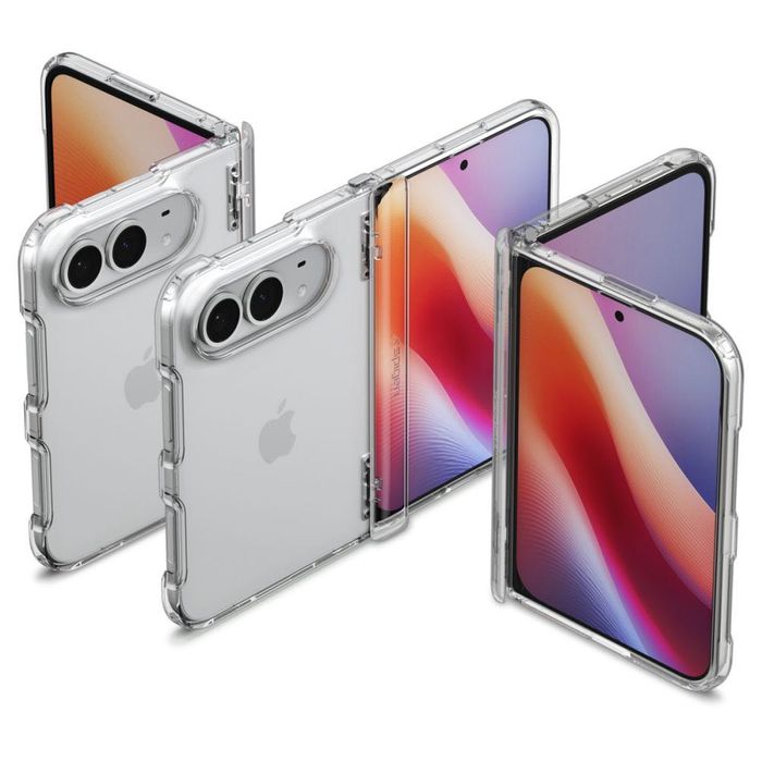 Прозрачен Магнитен Калъф с Защита на Пантата и MagSafe Spigen Ultra Hybrid Pro за iPhone Duo – Crystal Clear