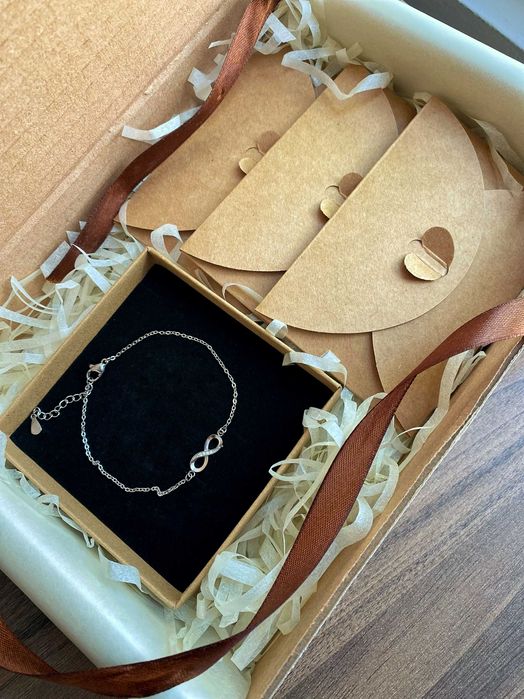 Set cadou romantic cu bijuterie și mesaje de dragoste pentru femei, în cutie elegantă