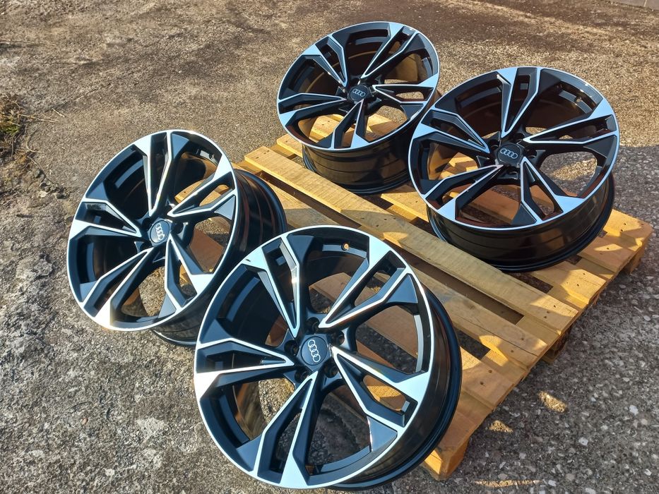 19 Audi RS25 8.5j et35 A4 A5 A6 A7 A8 Q3 Q5 Q7 Black Polish Чисто Нови