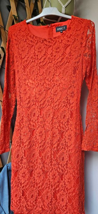 Rochie APRICOT din dantela, măsură S/M