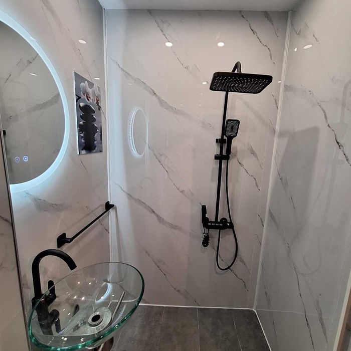 Декоративен панел бял мрамор 270х122см