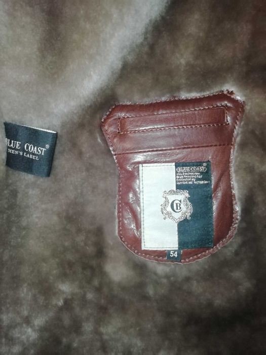 Кожаная зимняя куртка