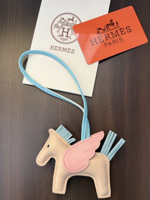 Hermes конче аксесоар за чанта от естествена кожа