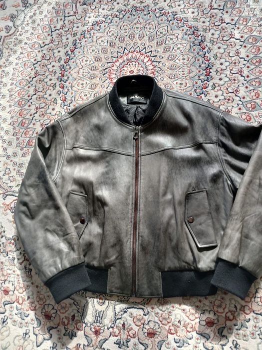 Продам кожаный бомбер Punto,раз.L.Турция.