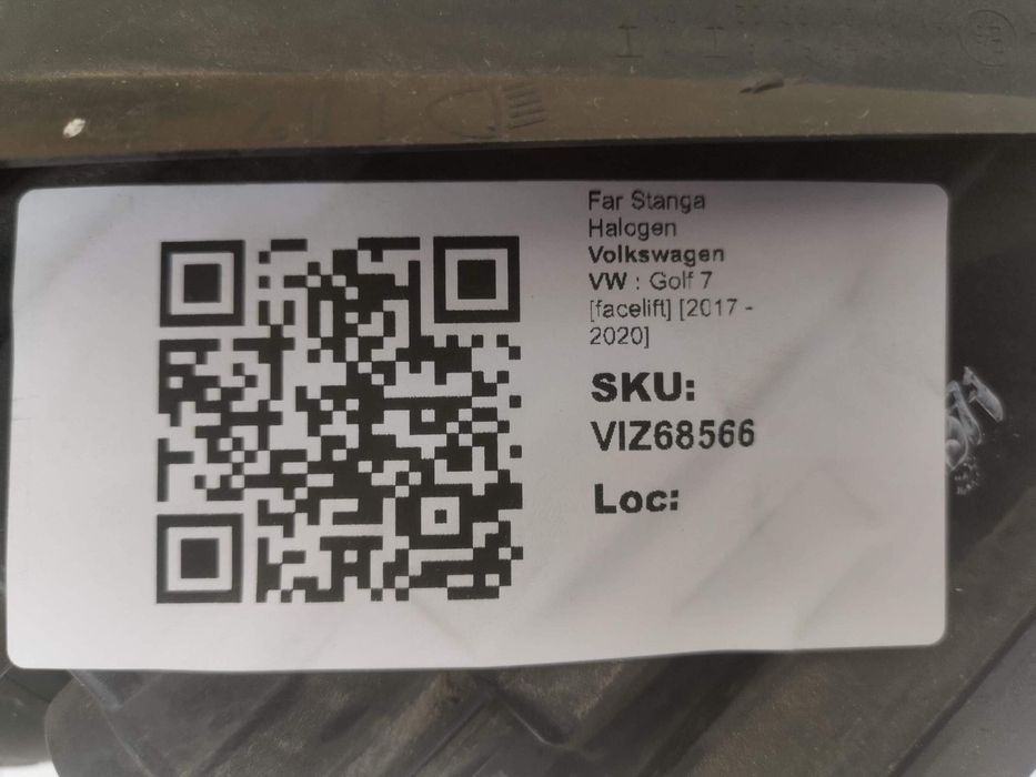 Ляв фар Халоген Фолксваген ВВ Голф 7 [фейслифт] Оригинален В добро със