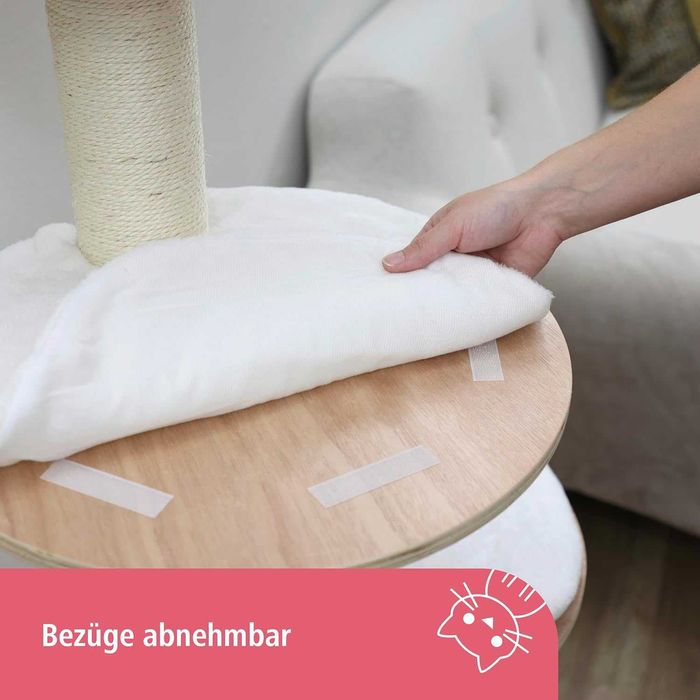 Дърво, къща, катерушка за котки Kerbl Dolomit, 168 см, бяло