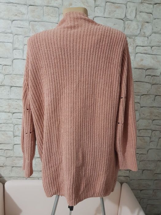 Cardigan dama,roz pudra,oversize,marimea XS,merge si S,stare f buna