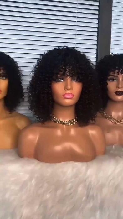 Къса афро къдрава естествена перука