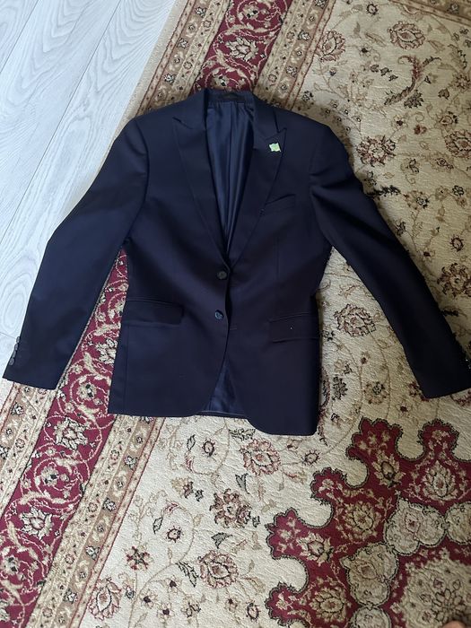 Костюм Тройка темно-синего цвета