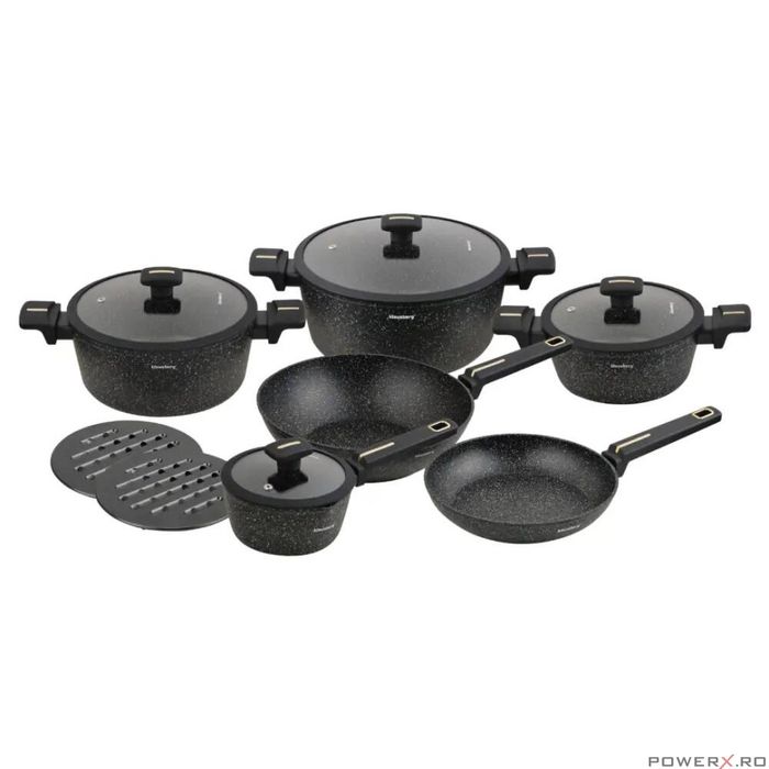 Set de oale din aluminiu turnat cu strat antiaderent din marmura,