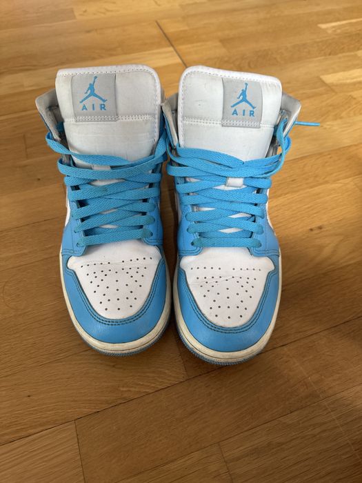 AIR JORDAN Mid, Dk Powder Blue/ Neutral Grey-White-Sail