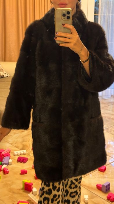 #59 Палто от норка.Визон.Яке.Елек. Естествена кожа с косъм.