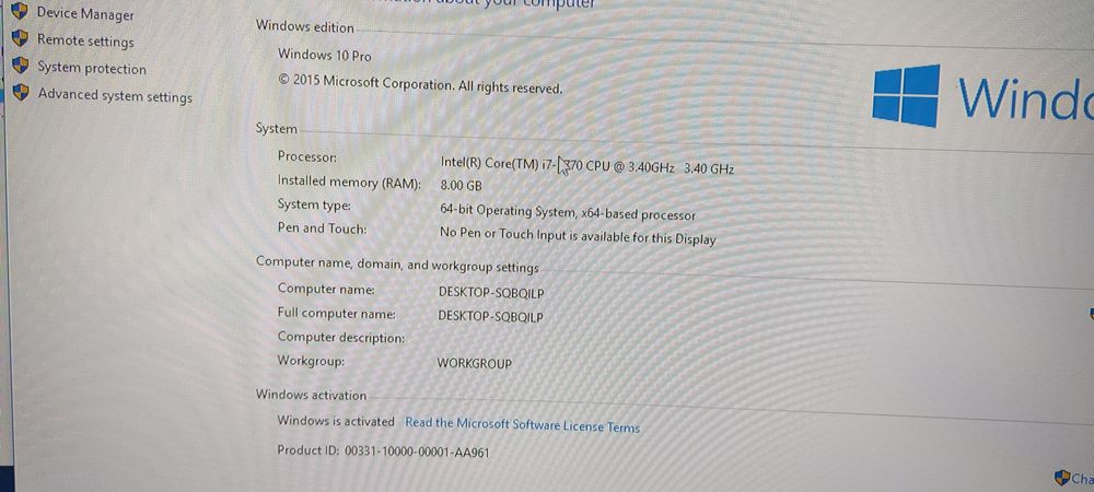 PC i7 gen a 3a Lenovo