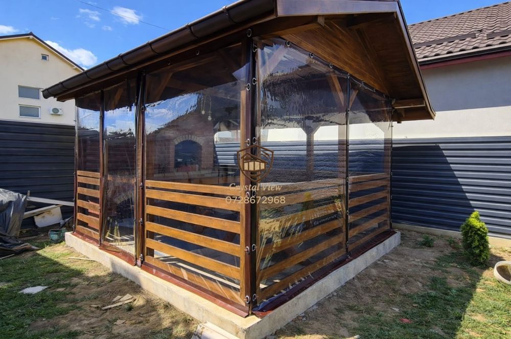 Închidem terase cu folie transparenta