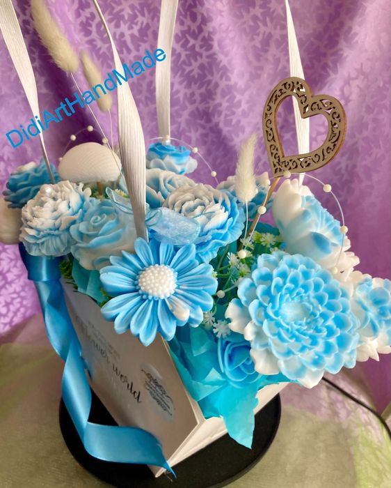 Букет от сапунени цветя