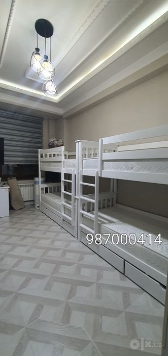 Krovat yog'ochdan Двухьярсная кровать