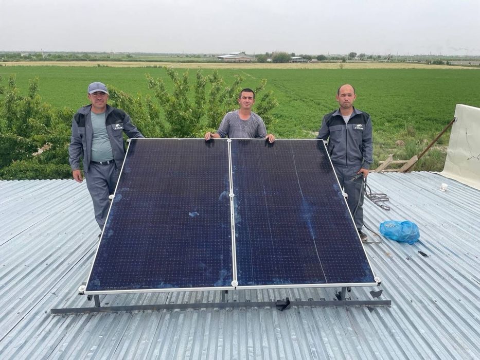 Куёш панел урнатамиз. Солнечний панел . Quyosh panel