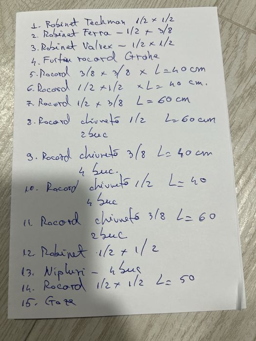 Vand robineti,furtune racord,nipluri, super oferta -Atentie